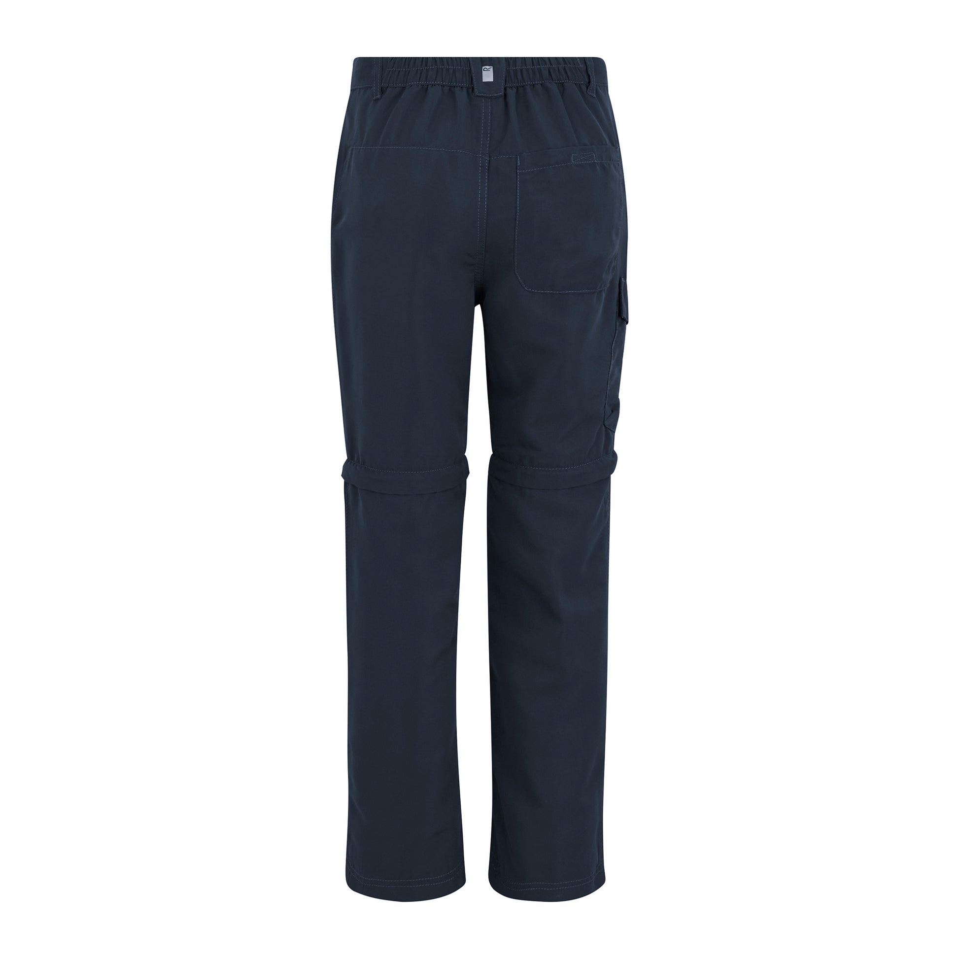 Navy - Back - Regatta Childrens-Kids Sorcer III Zip-Off Trousers