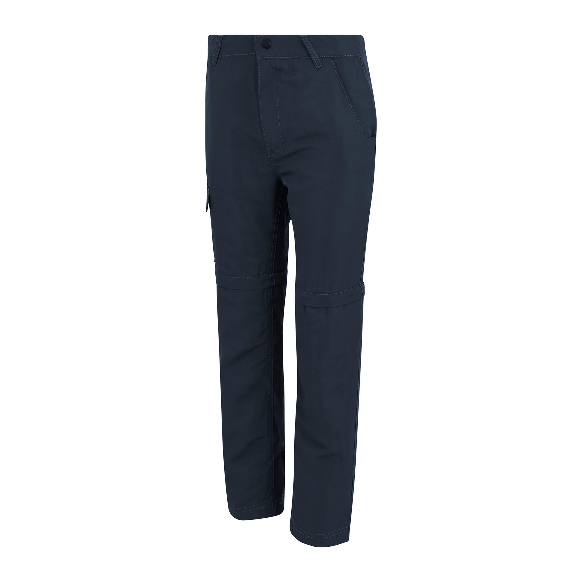 Navy - Side - Regatta Childrens-Kids Sorcer III Zip-Off Trousers