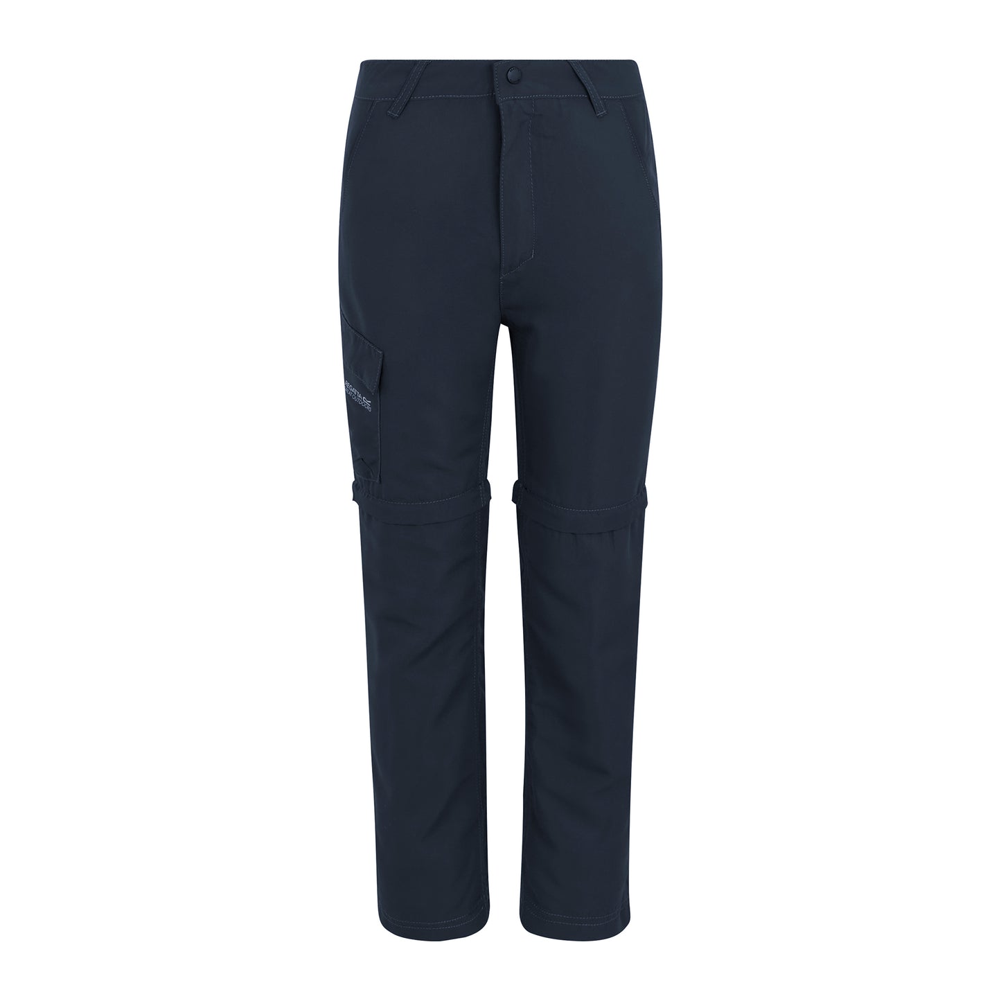 Navy - Front - Regatta Childrens-Kids Sorcer III Zip-Off Trousers