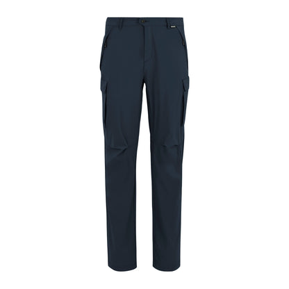 Navy Blue - Front - Regatta Mens Summer Questra Cargo Trousers