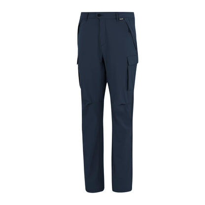 Navy Blue - Side - Regatta Mens Summer Questra Cargo Trousers