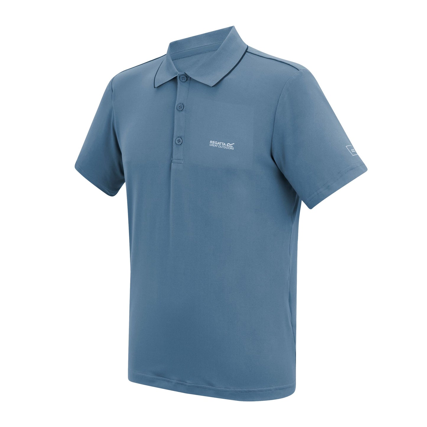 China Blue - Side - Regatta Mens Maverik Stretch Polo Shirt