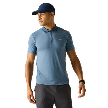 China Blue - Lifestyle - Regatta Mens Maverik Stretch Polo Shirt