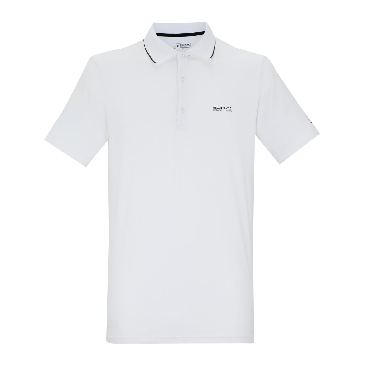 White - Front - Regatta Mens Maverik Stretch Polo Shirt
