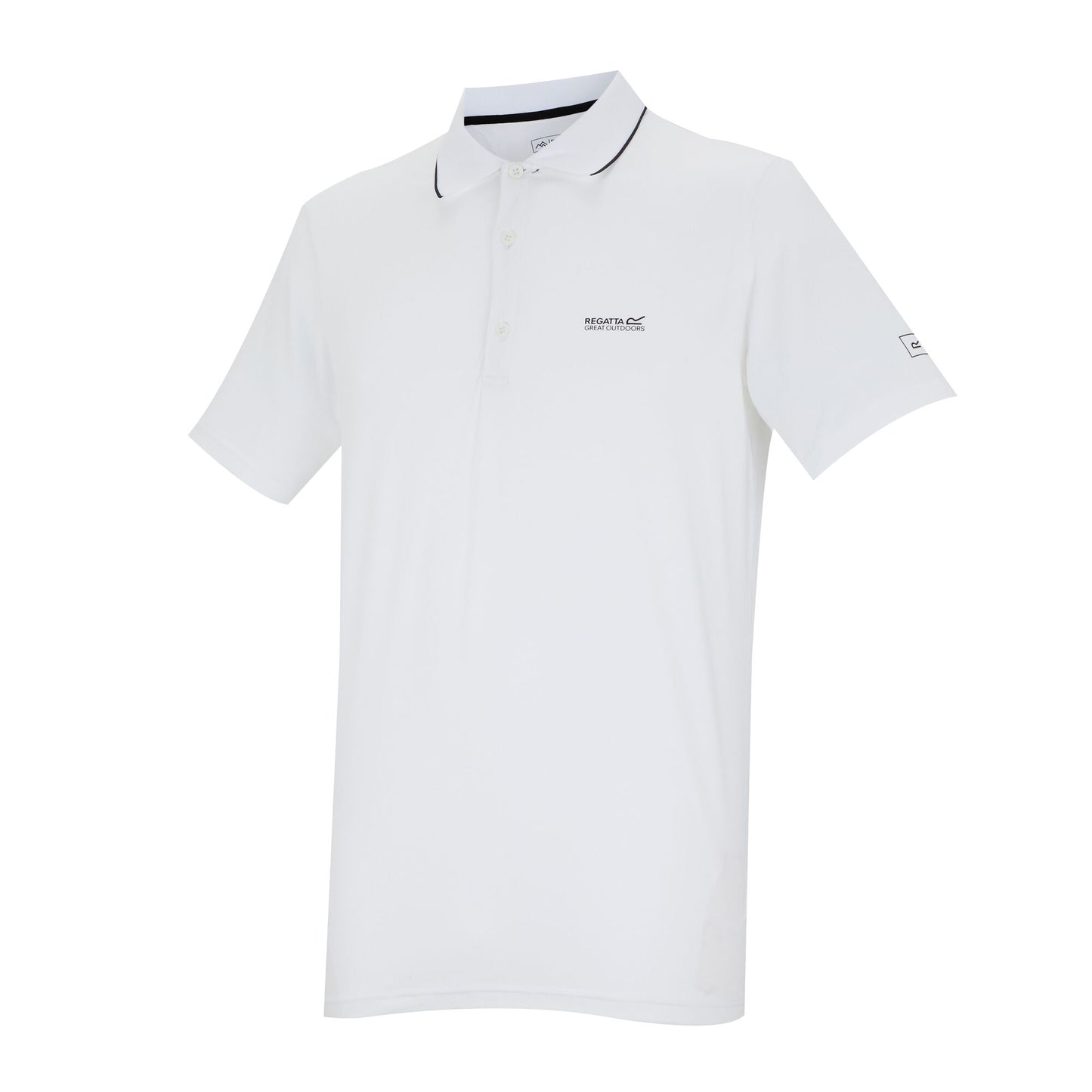 White - Side - Regatta Mens Maverik Stretch Polo Shirt