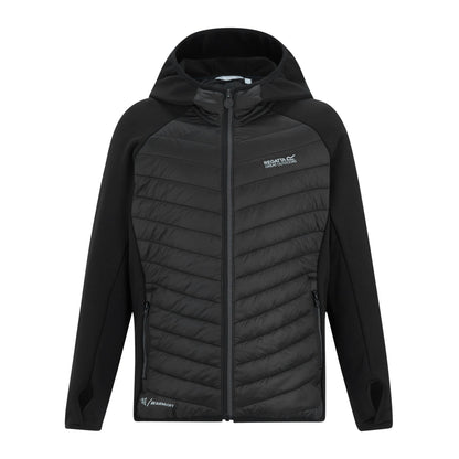Black-Seal Grey - Front - Regatta Childrens-Kids Andreson Hybrid Padded Jacket