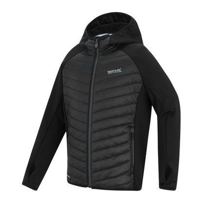 Black-Seal Grey - Side - Regatta Childrens-Kids Andreson Hybrid Padded Jacket