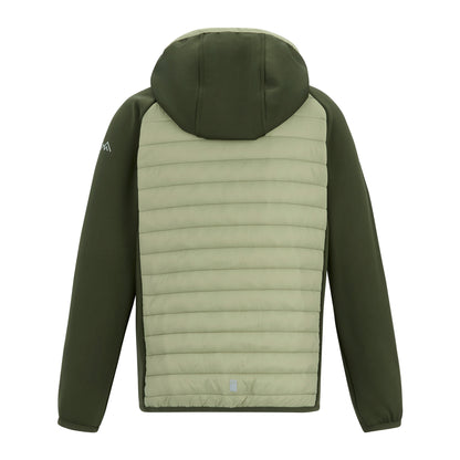 Dark Khaki-Light Sage - Back - Regatta Childrens-Kids Andreson Hybrid Padded Jacket