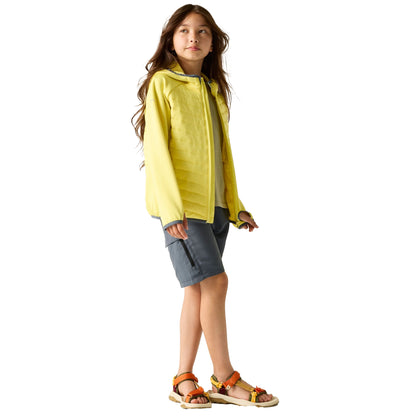 Canary Yellow - Side - Regatta Childrens-Kids Andreson Hybrid Padded Jacket