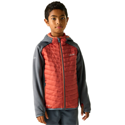 Dark Storm-Brick - Lifestyle - Regatta Childrens-Kids Andreson Hybrid Padded Jacket