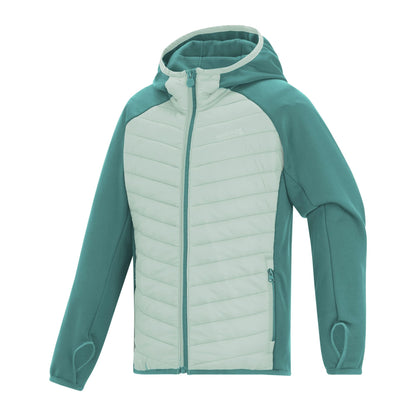 Ivy Moss-Ocean Mist - Side - Regatta Childrens-Kids Andreson Hybrid Padded Jacket