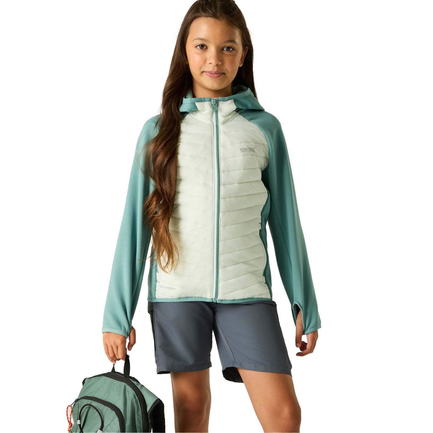Ivy Moss-Ocean Mist - Lifestyle - Regatta Childrens-Kids Andreson Hybrid Padded Jacket