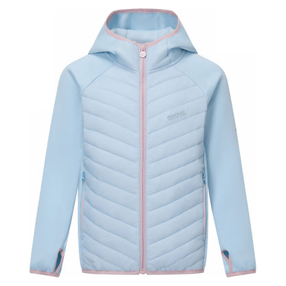 Washed Denim - Front - Regatta Childrens-Kids Andreson Hybrid Padded Jacket