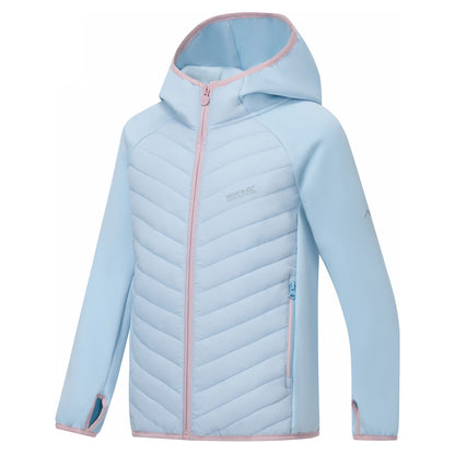 Washed Denim - Side - Regatta Childrens-Kids Andreson Hybrid Padded Jacket