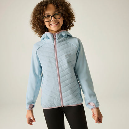 Washed Denim - Close up - Regatta Childrens-Kids Andreson Hybrid Padded Jacket