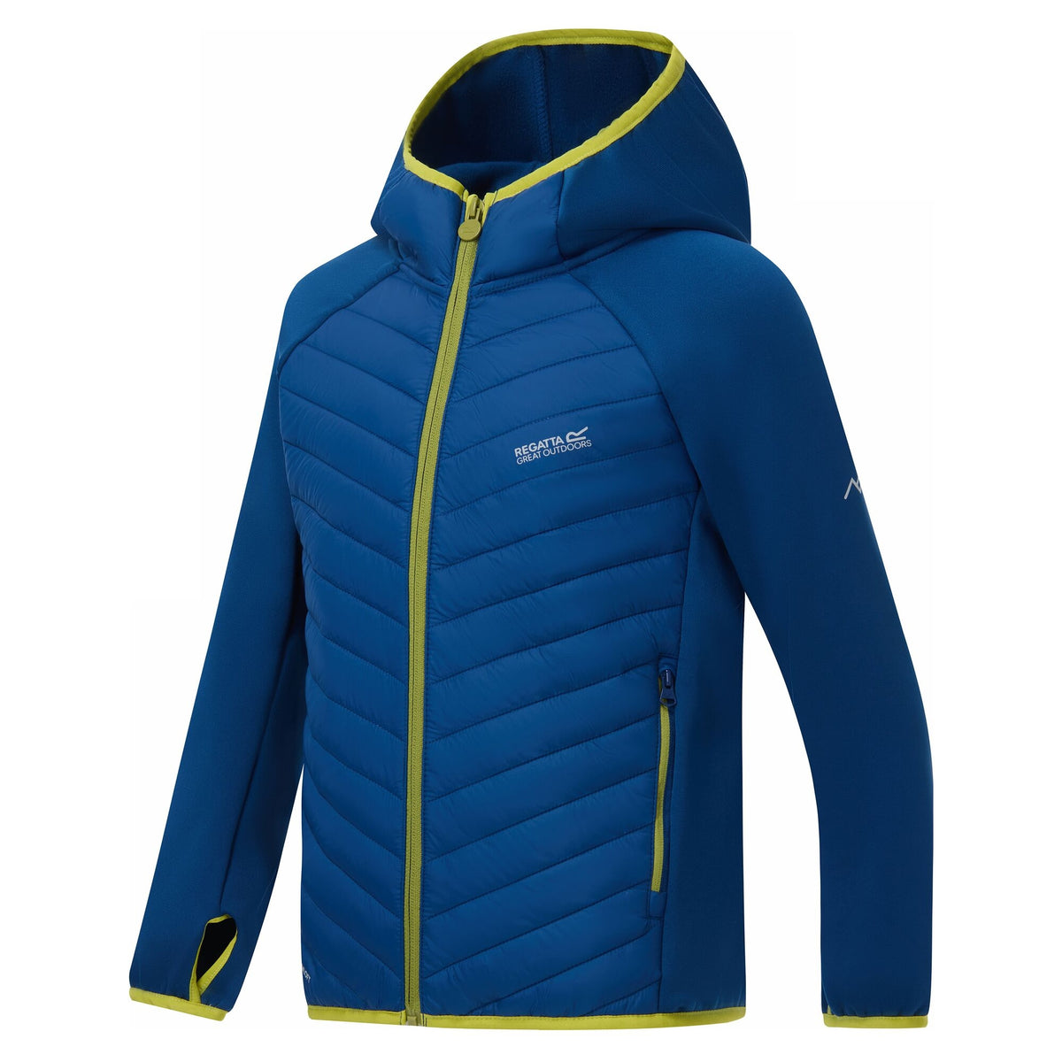 Aviator Blue - Side - Regatta Childrens-Kids Andreson Hybrid Padded Jacket