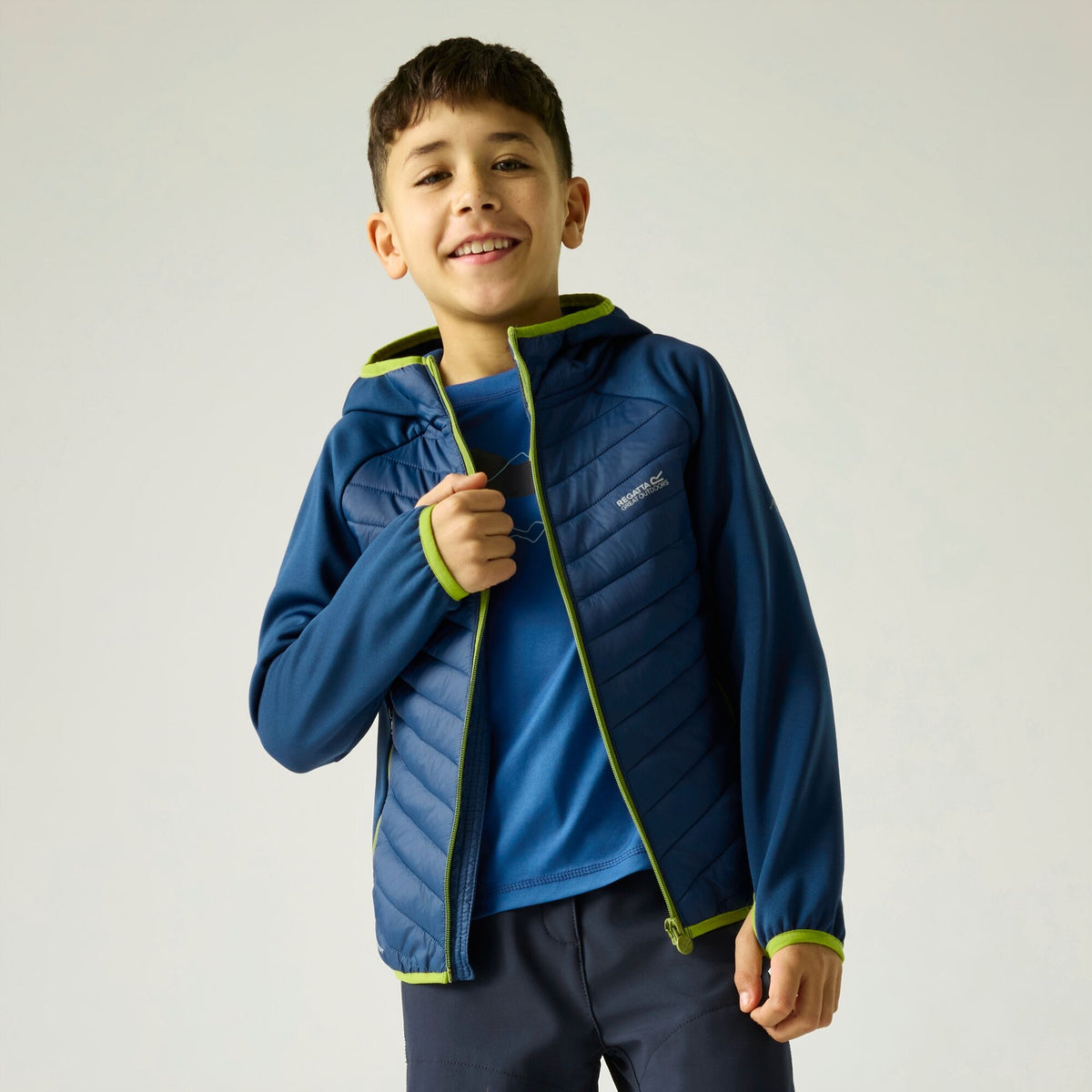 Aviator Blue - Close up - Regatta Childrens-Kids Andreson Hybrid Padded Jacket