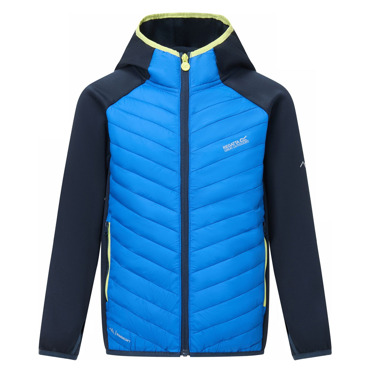 Navy-Olympian Blue - Front - Regatta Childrens-Kids Andreson Hybrid Padded Jacket