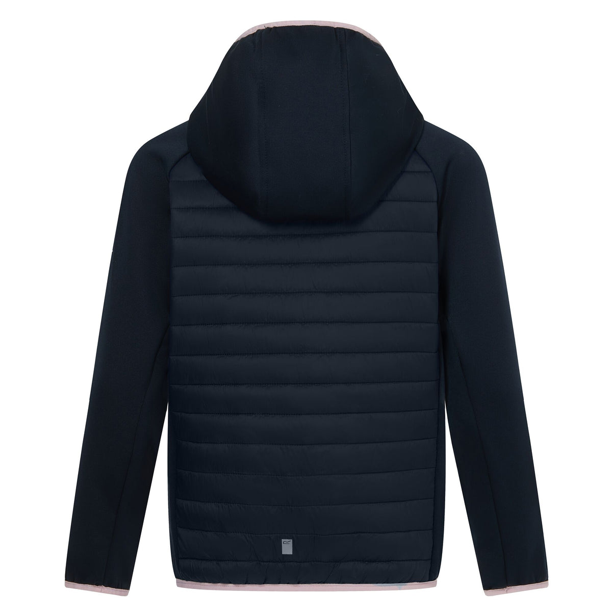 Navy-Powder Lilac - Back - Regatta Childrens-Kids Andreson Hybrid Padded Jacket
