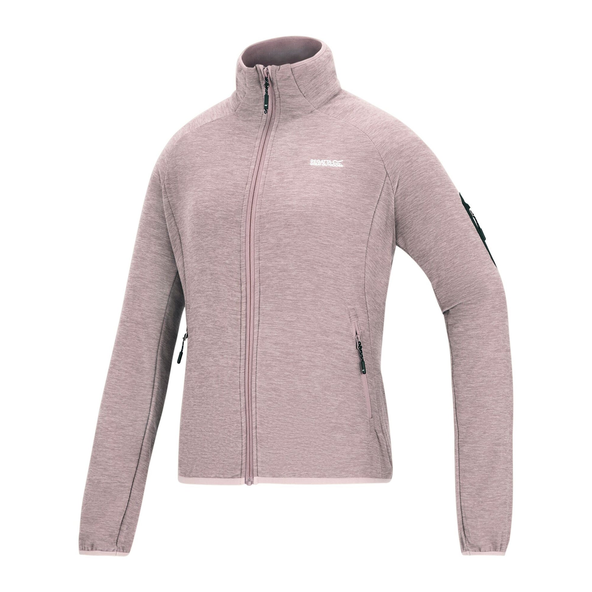 Powder Lilac - Side - Regatta Womens-Ladies Rivendell Full Zip Fleece Jacket