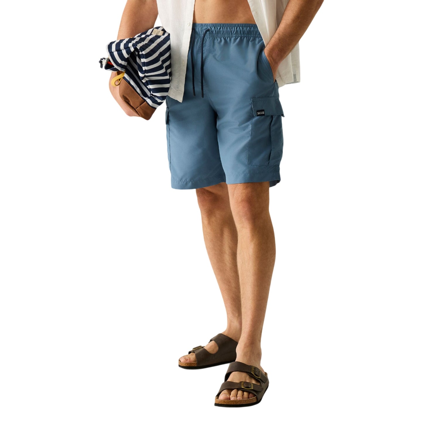 China Blue - Lifestyle - Regatta Mens Blanmont Swim Shorts
