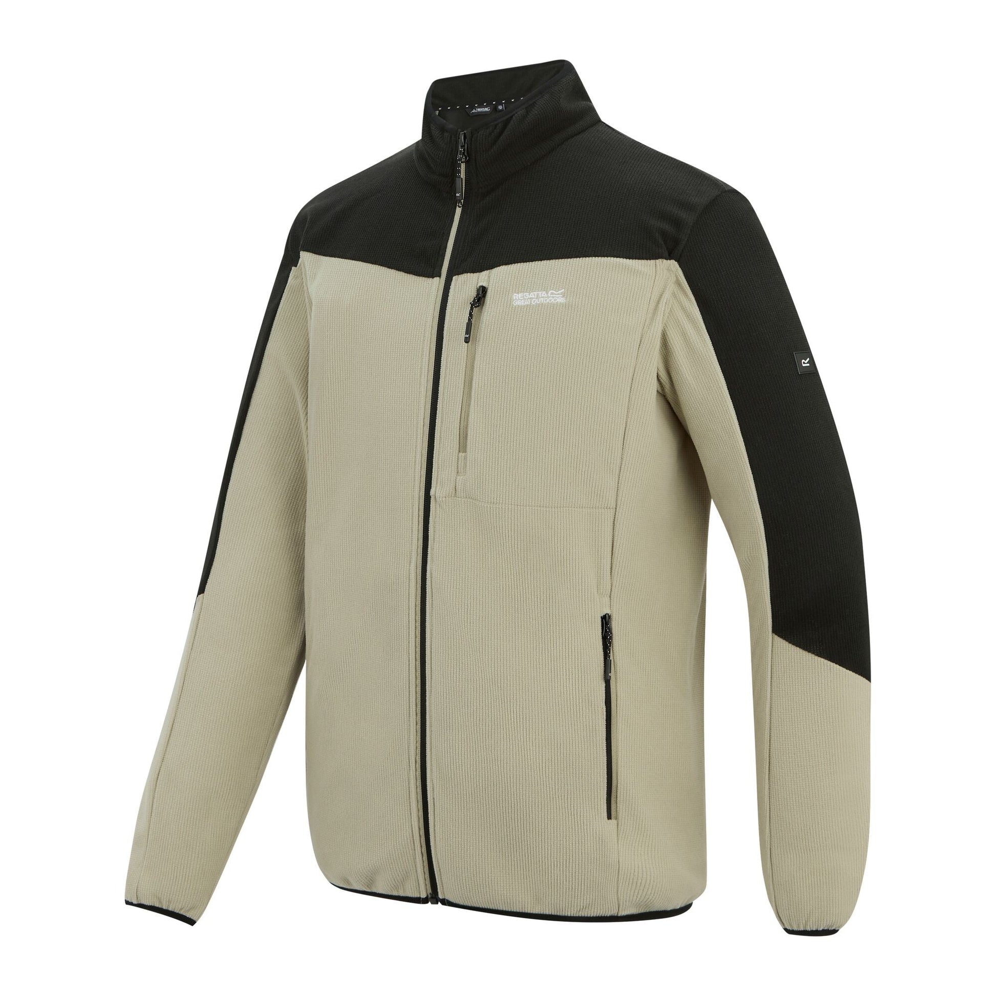Abbeystone-Black - Side - Regatta Mens Freesdale Fleece Jacket