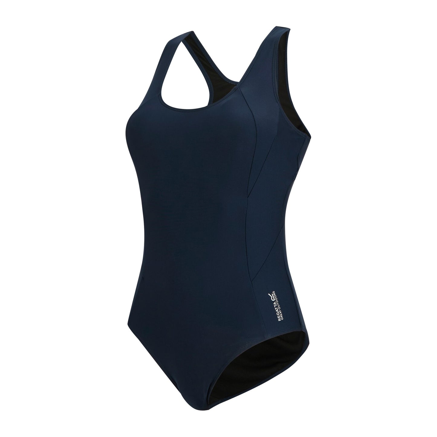 Navy - Side - Regatta Womens-Ladies Active One Piece Swimsuit