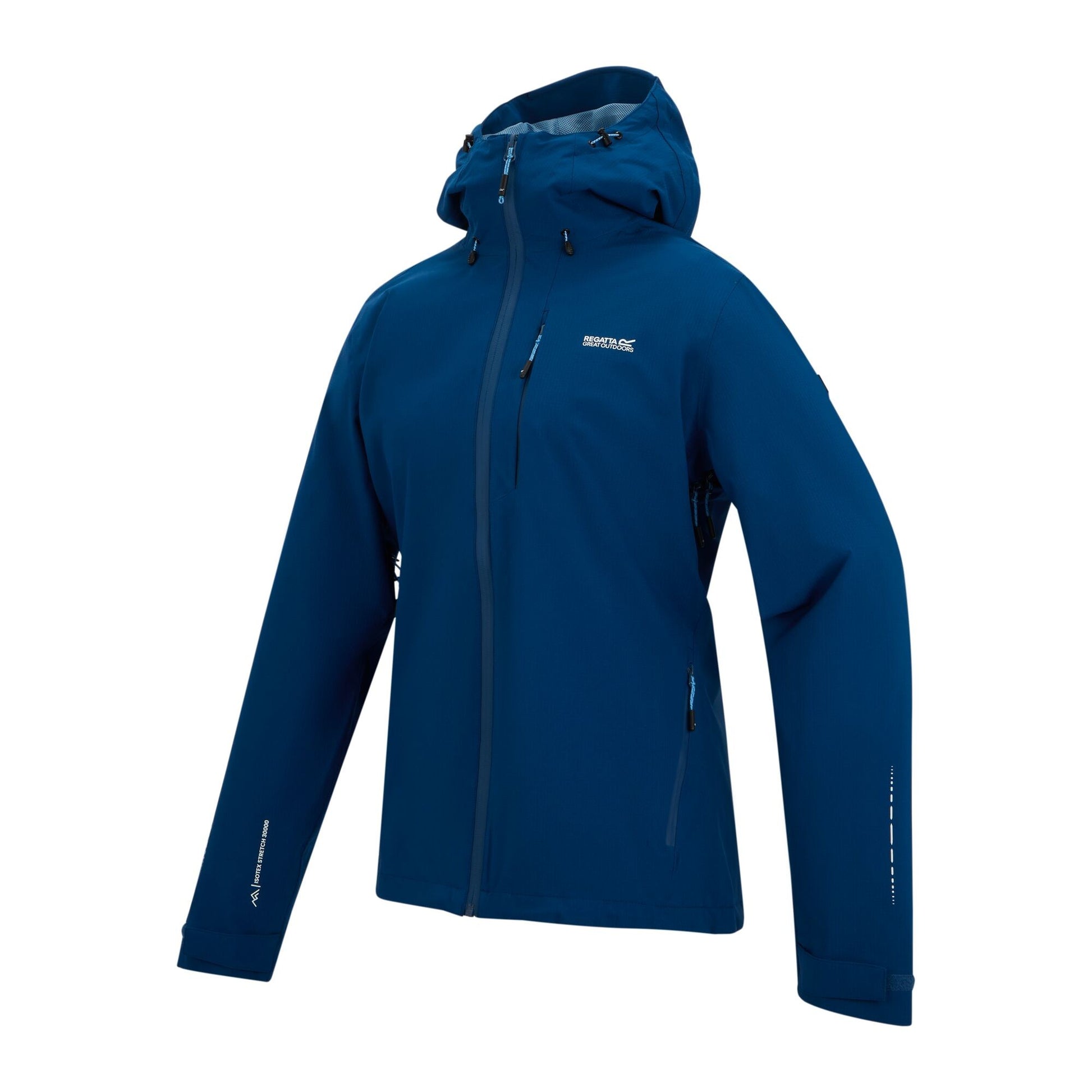 Aviator Blue - Side - Regatta Womens-Ladies Oklarna Waterproof Jacket