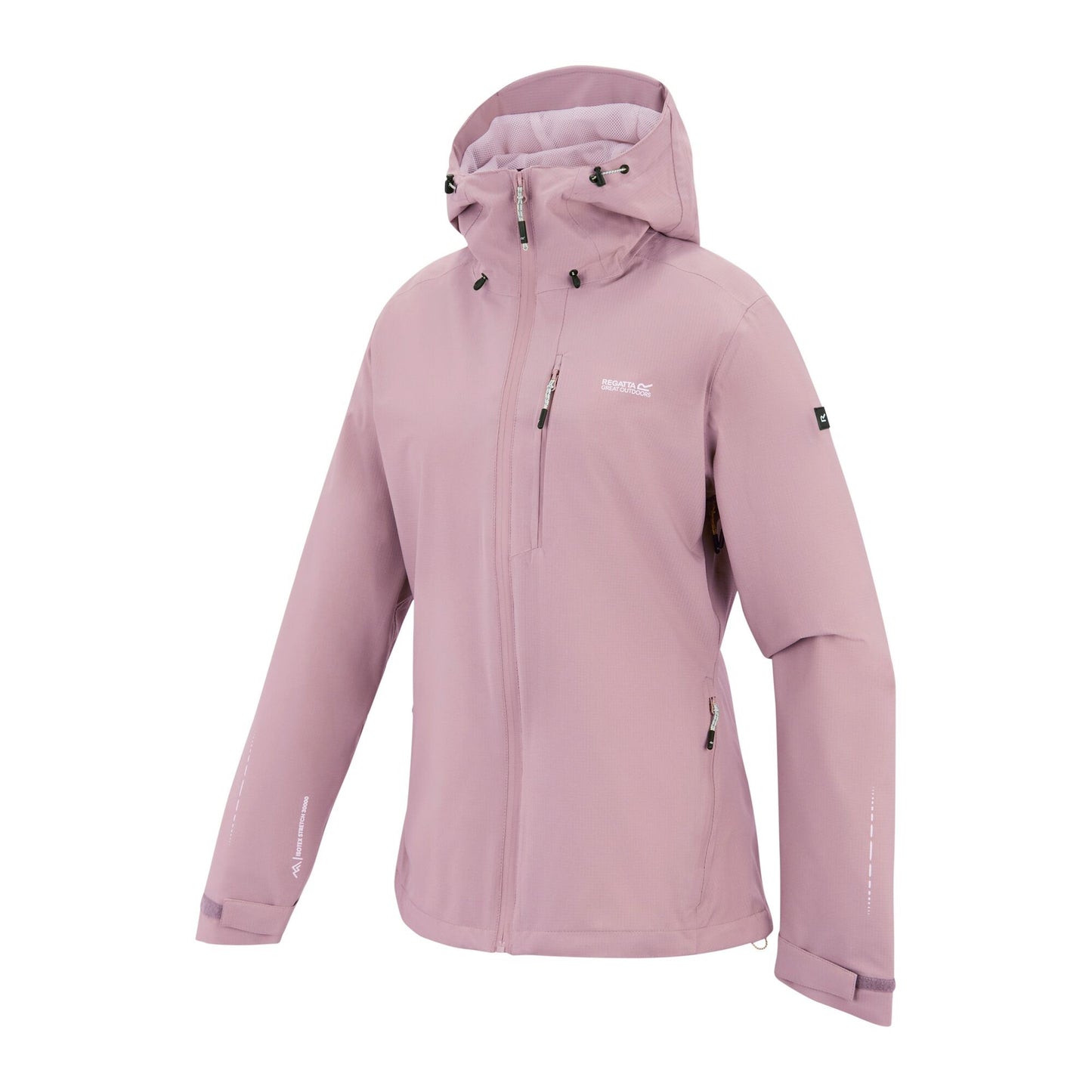 Powder Lilac - Side - Regatta Womens-Ladies Oklarna Waterproof Jacket