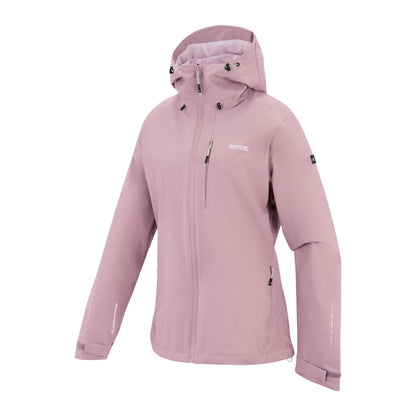 Powder Lilac - Side - Regatta Womens-Ladies Oklarna Waterproof Jacket