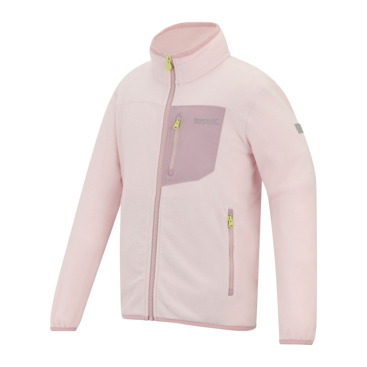 Pink Haze - Side - Regatta Childrens-Kids Frankie Full Zip Fleece Jacket