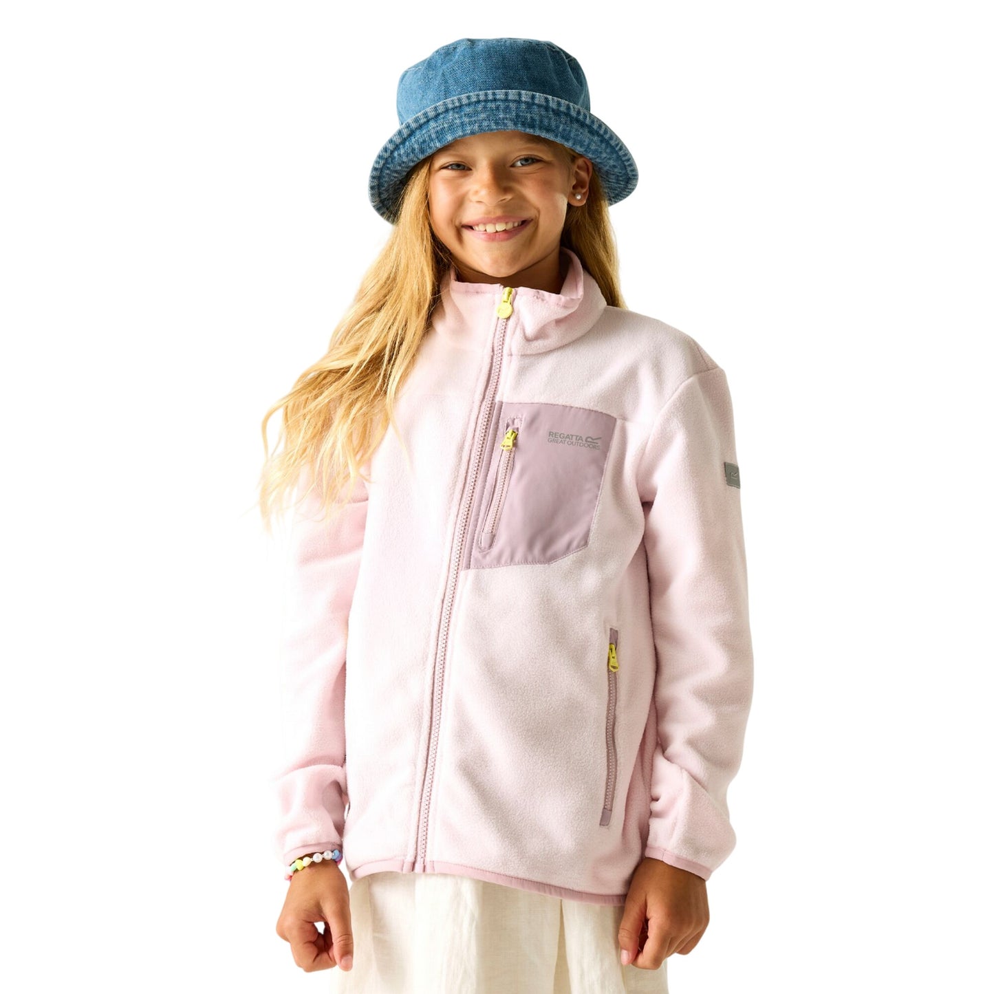 Pink Haze - Lifestyle - Regatta Childrens-Kids Frankie Full Zip Fleece Jacket