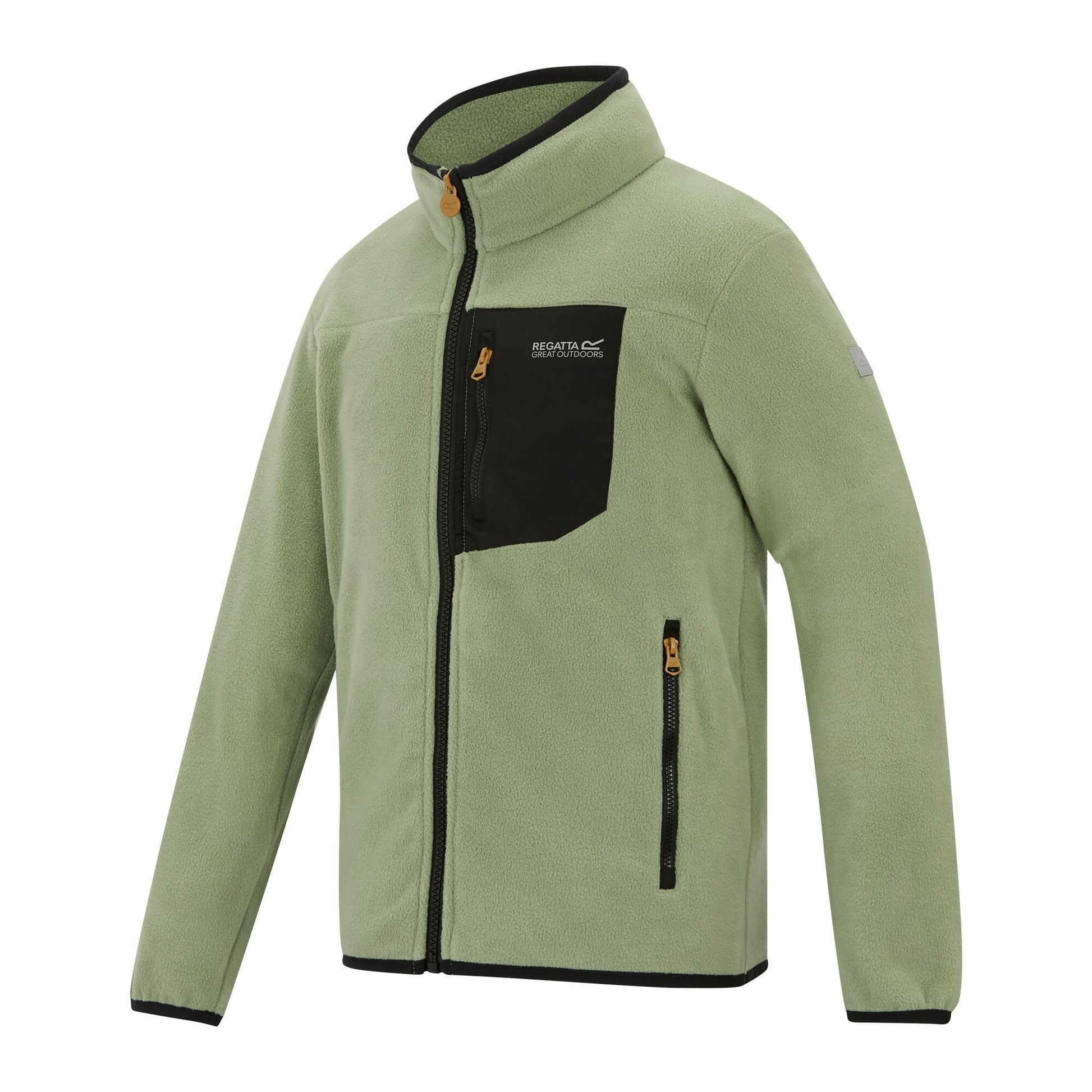 Sage Green - Side - Regatta Childrens-Kids Frankie Full Zip Fleece Jacket