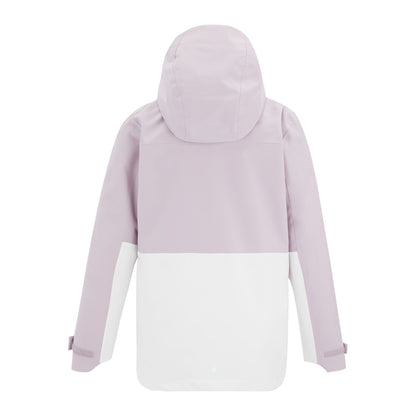 Powder Lilac-Pink Haze - Back - Regatta Childrens-Kids Highton Monochrome Waterproof Jacket