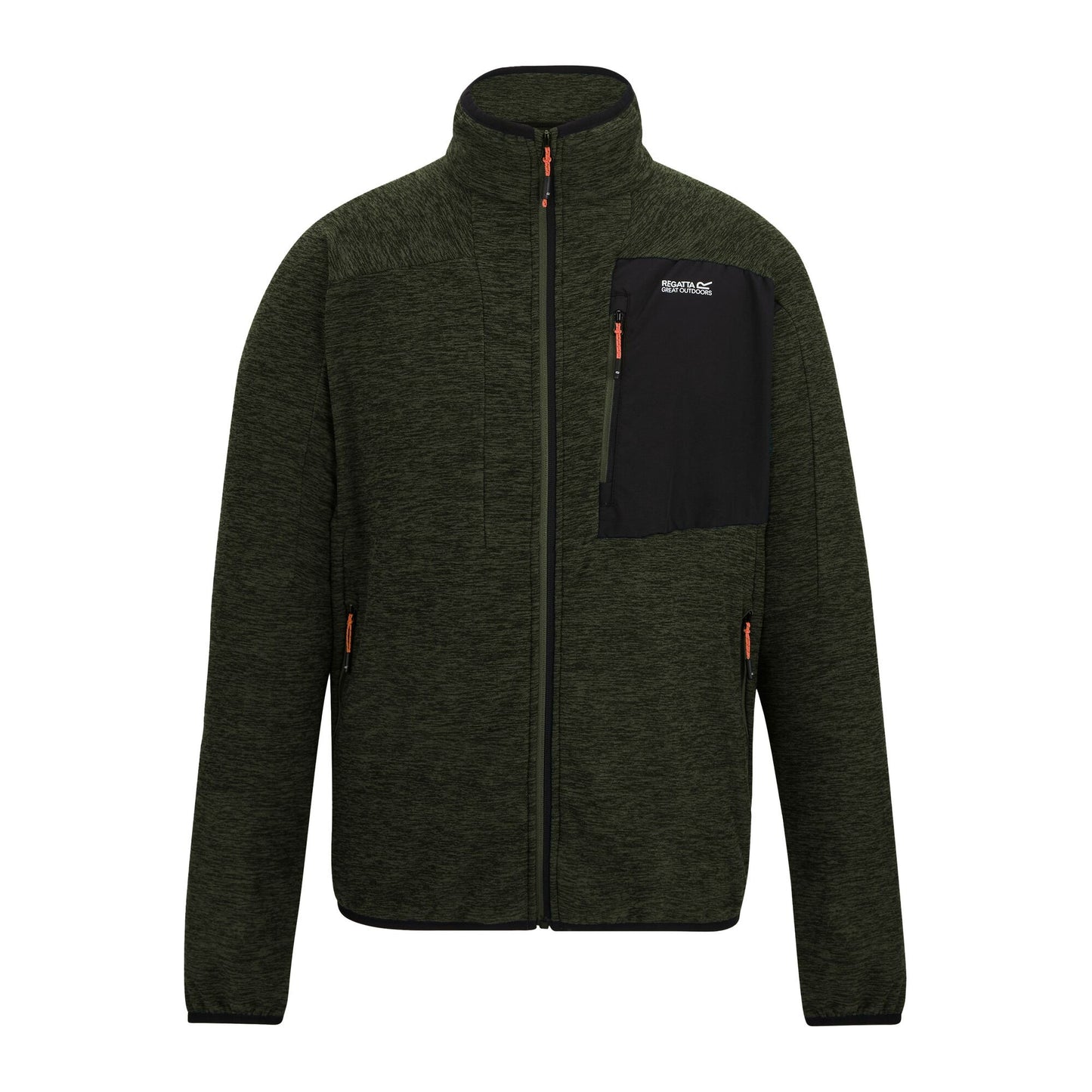 Dark Khaki - Front - Regatta Mens Scaris Full Zip Fleece Jacket