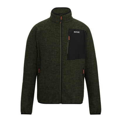 Dark Khaki - Front - Regatta Mens Scaris Full Zip Fleece Jacket