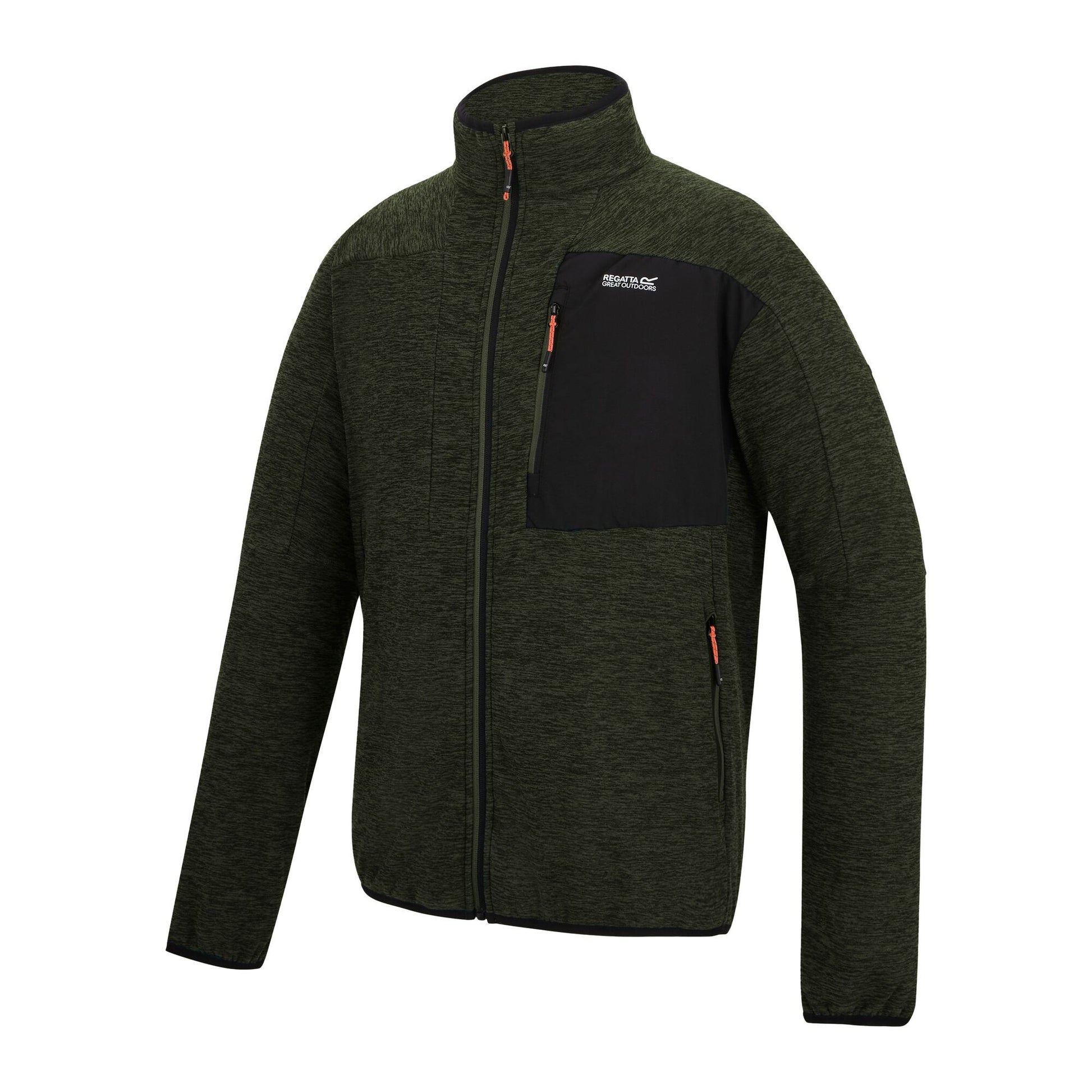 Dark Khaki - Side - Regatta Mens Scaris Full Zip Fleece Jacket
