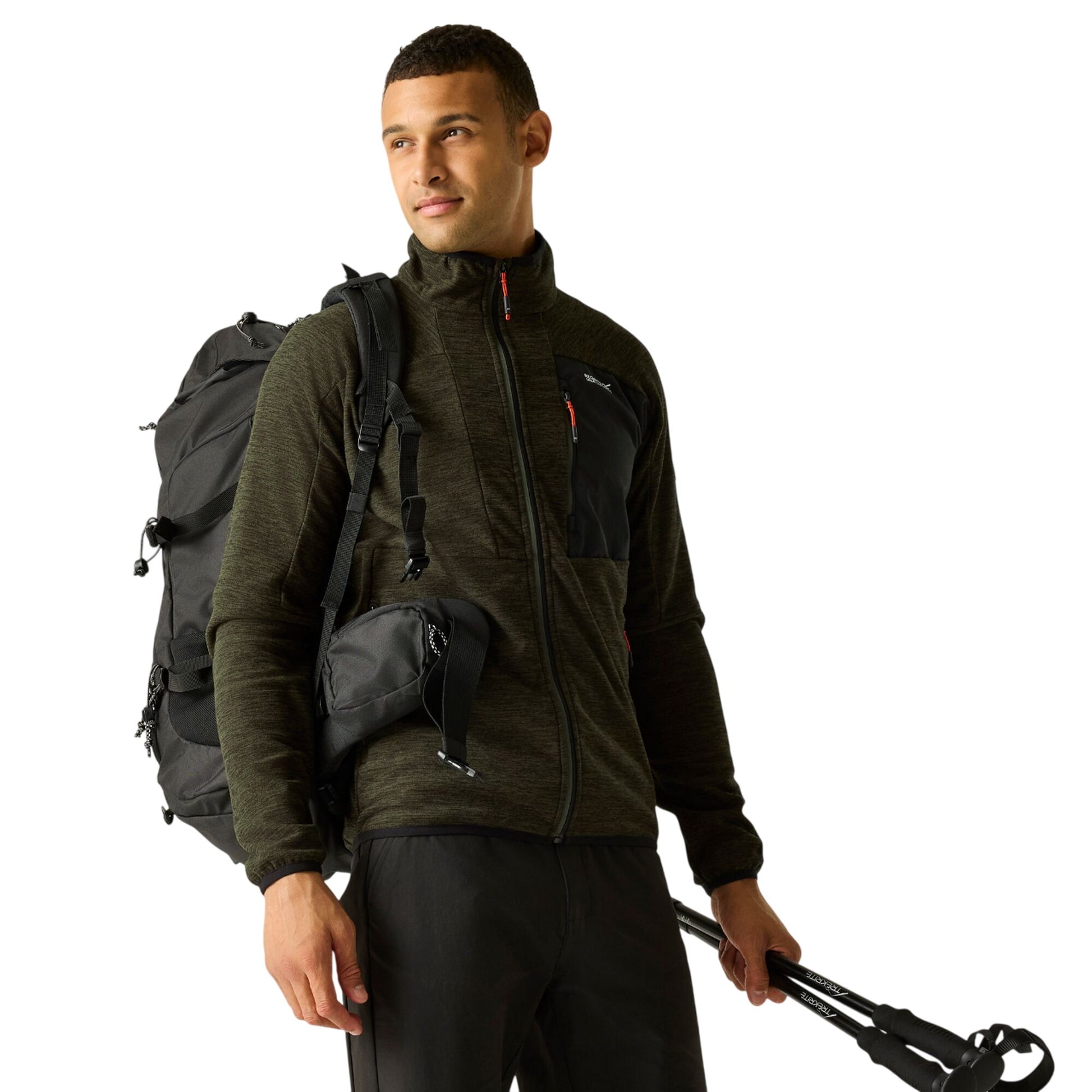 Dark Khaki - Lifestyle - Regatta Mens Scaris Full Zip Fleece Jacket