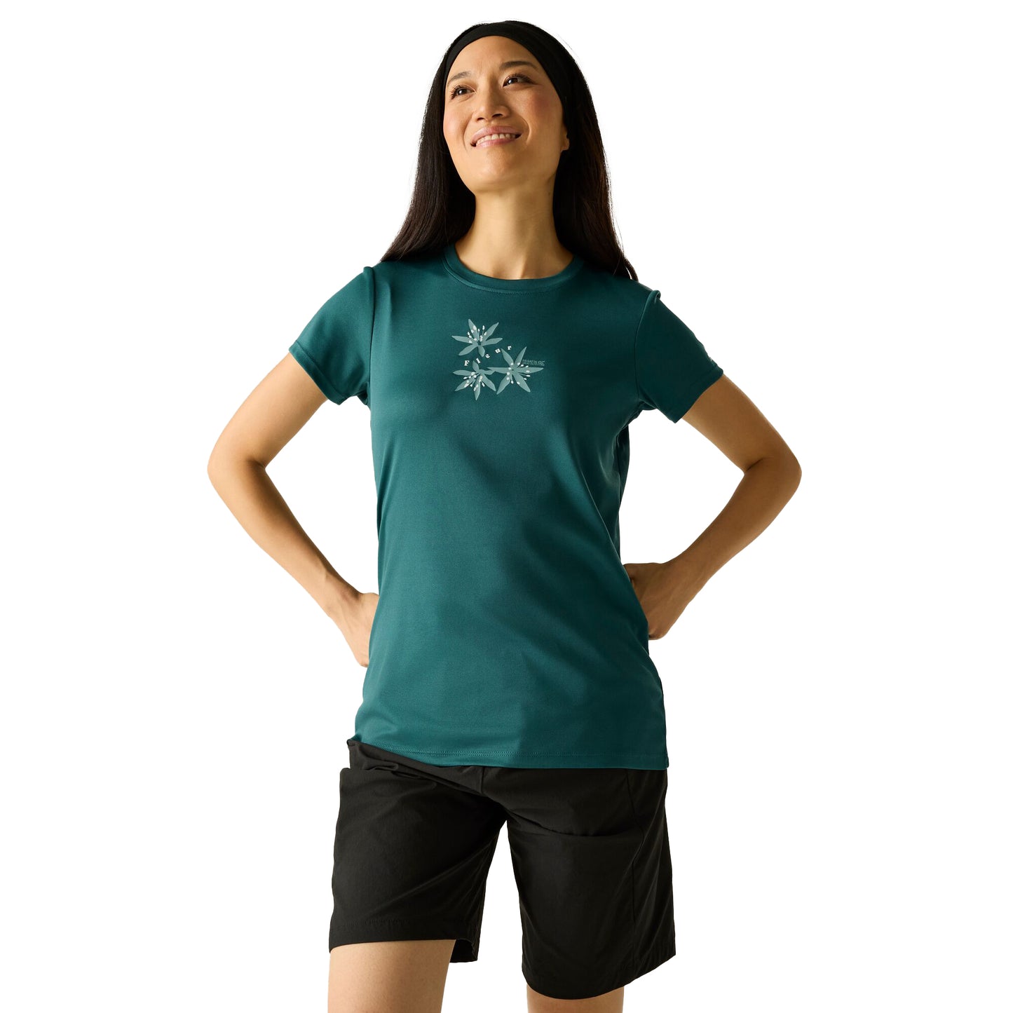 Mediterranean Green - Lifestyle - Regatta Womens-Ladies Fingal Flower T-Shirt