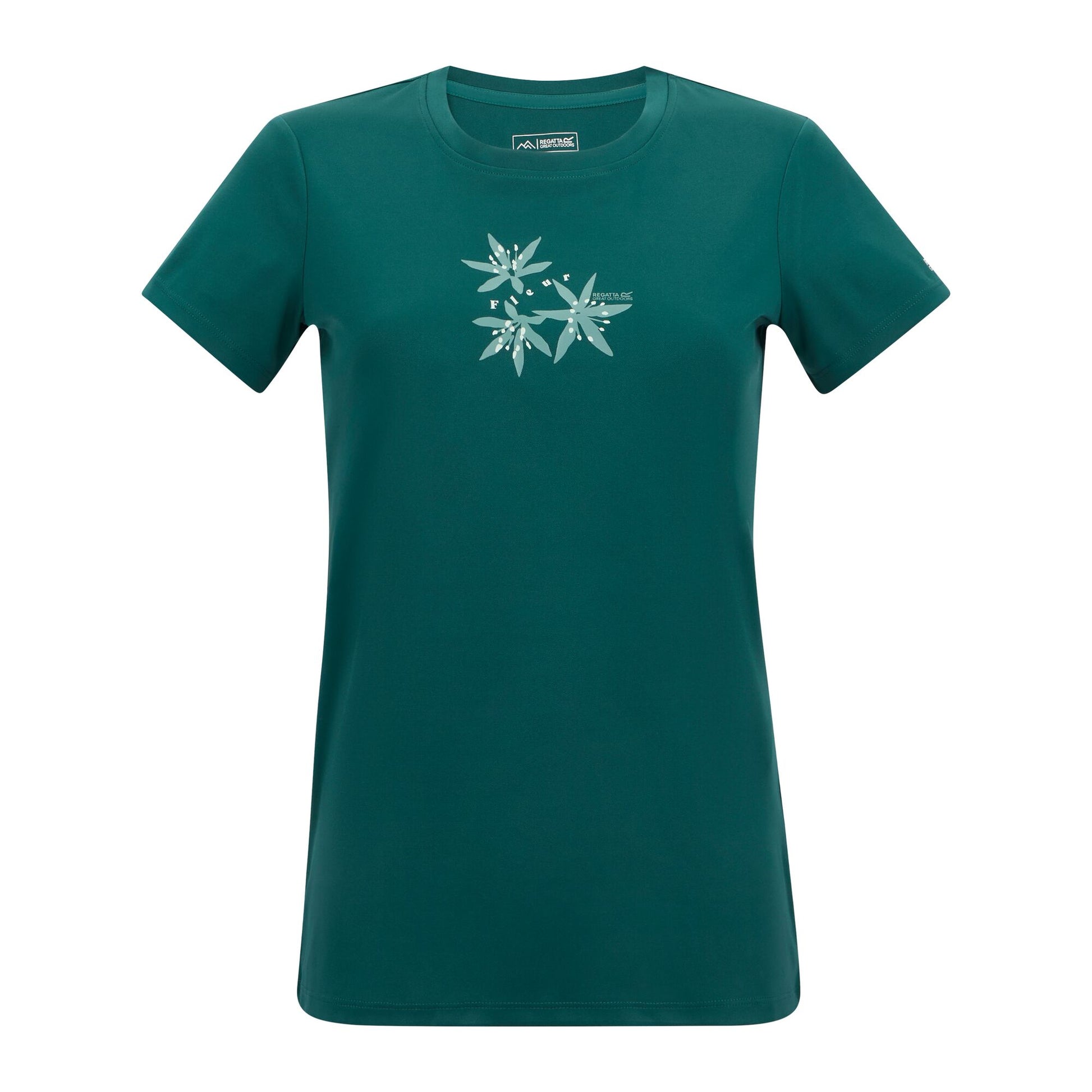 Mediterranean Green - Front - Regatta Womens-Ladies Fingal Flower T-Shirt
