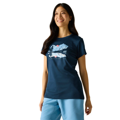 Navy Blue - Lifestyle - Regatta Womens-Ladies Mountain Scene T-Shirt
