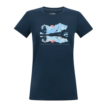 Navy Blue - Front - Regatta Womens-Ladies Mountain Scene T-Shirt