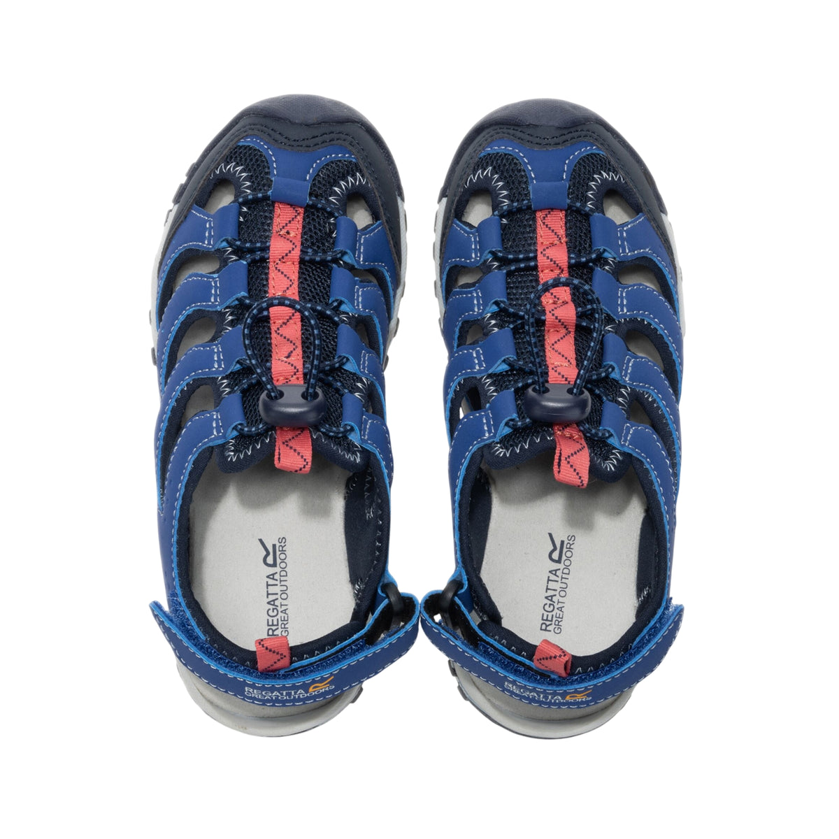 Aviator Blue-Peach Pink - Pack Shot - Regatta Childrens-Kids Westshore IV Sandals
