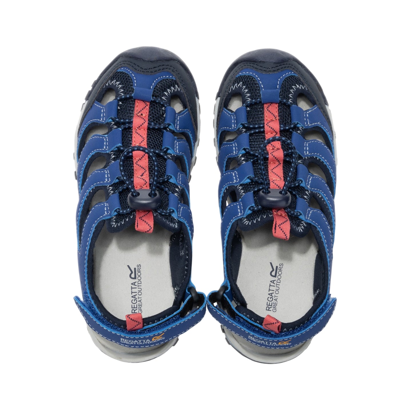 Aviator Blue-Peach Pink - Pack Shot - Regatta Childrens-Kids Westshore IV Sandals