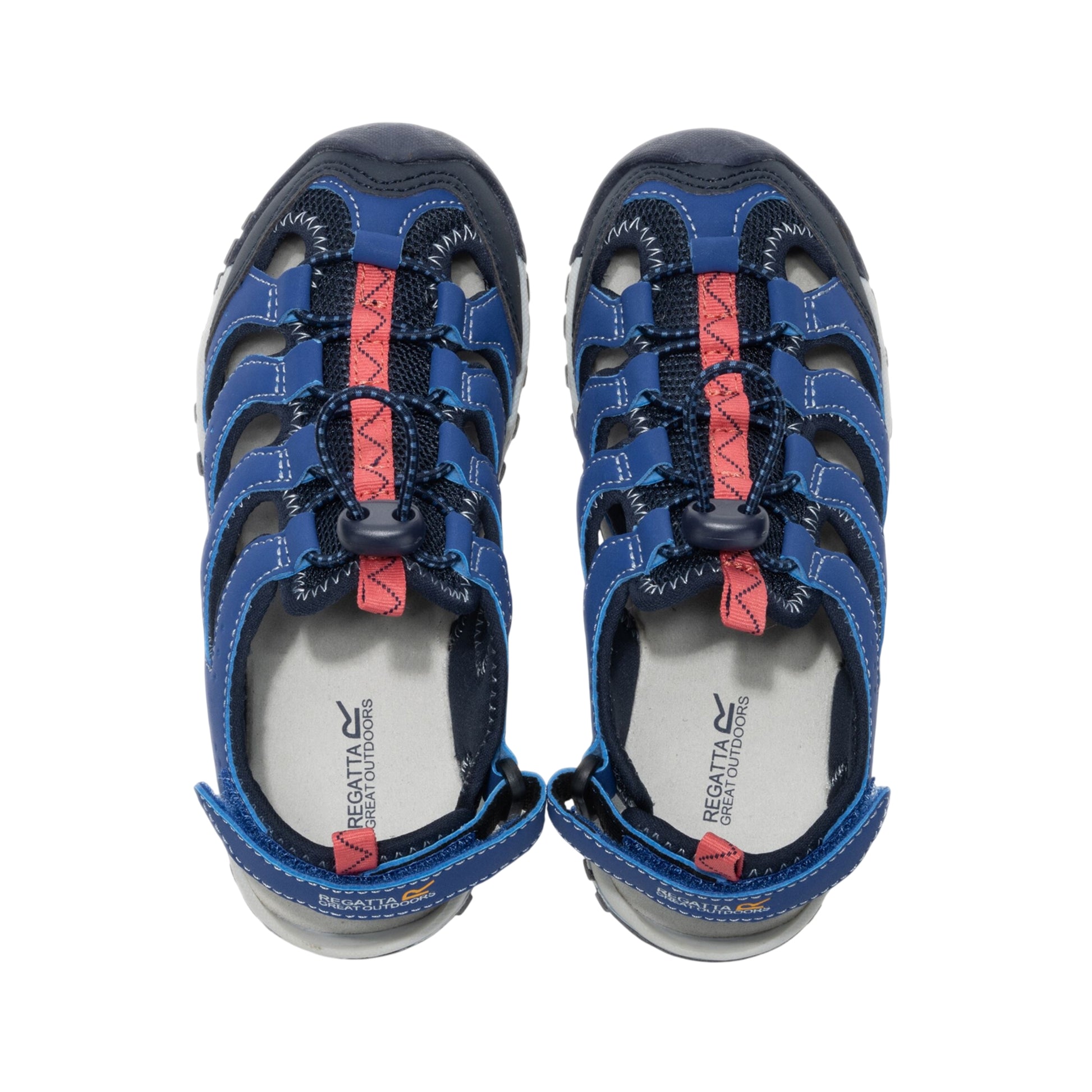 Aviator Blue-Peach Pink - Pack Shot - Regatta Childrens-Kids Westshore IV Sandals