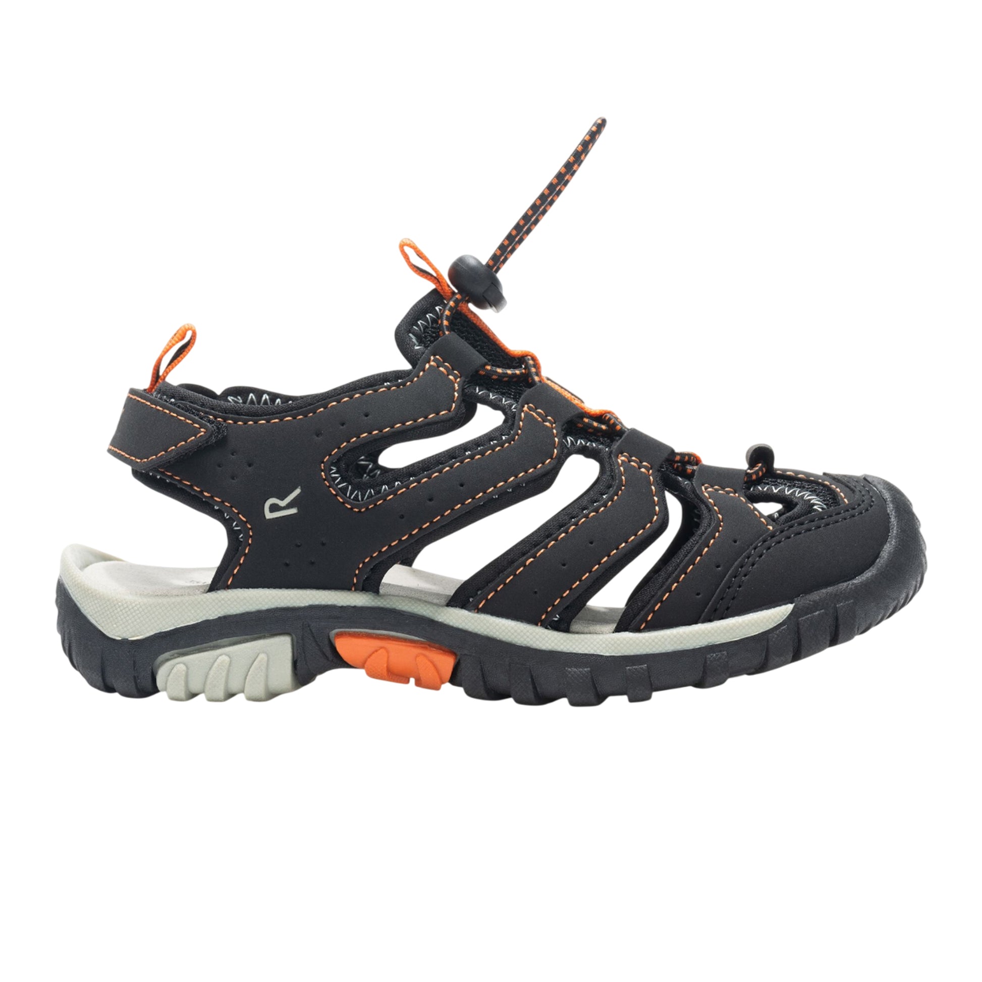 Black-Rusty Orange - Side - Regatta Childrens-Kids Westshore IV Sandals