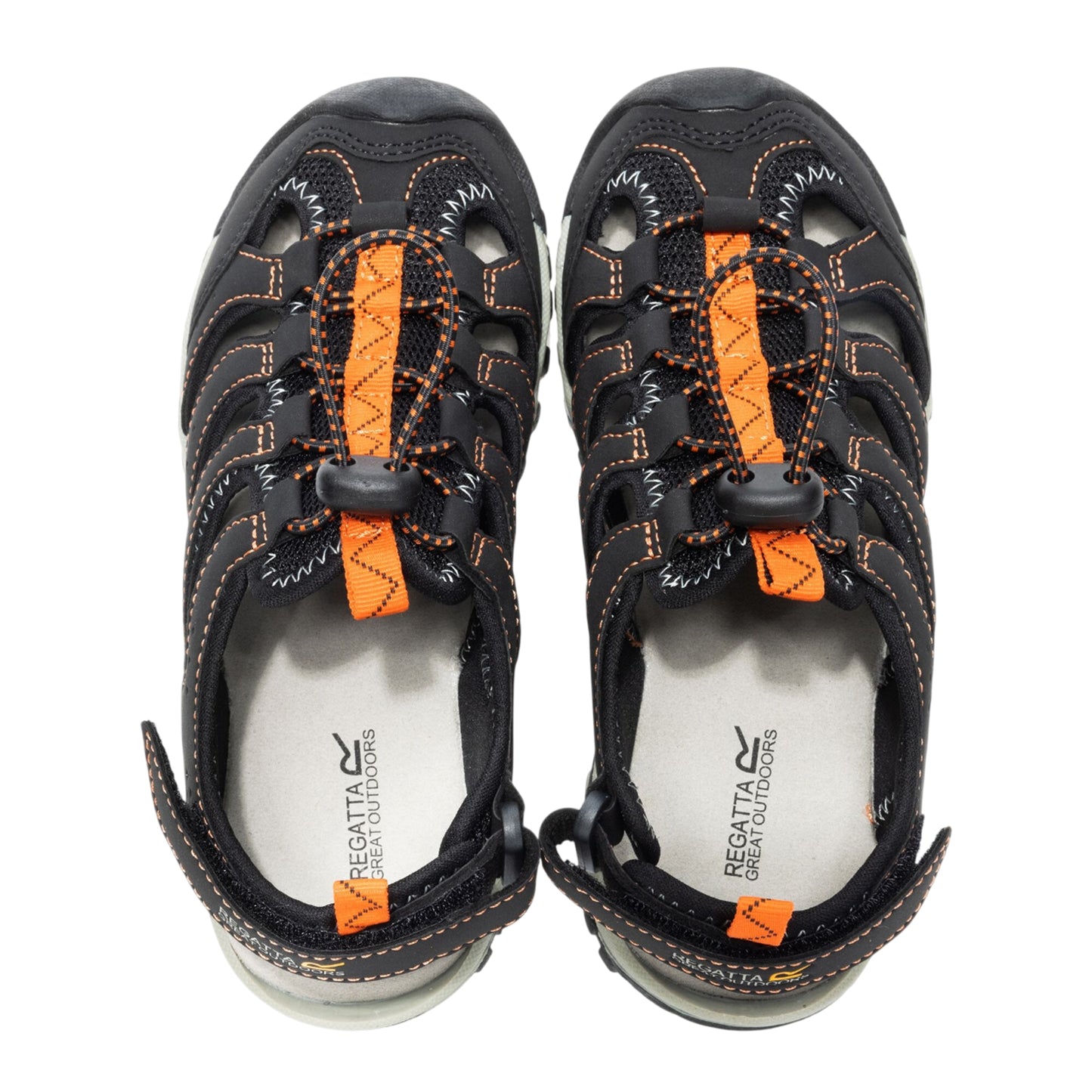Black-Rusty Orange - Lifestyle - Regatta Childrens-Kids Westshore IV Sandals