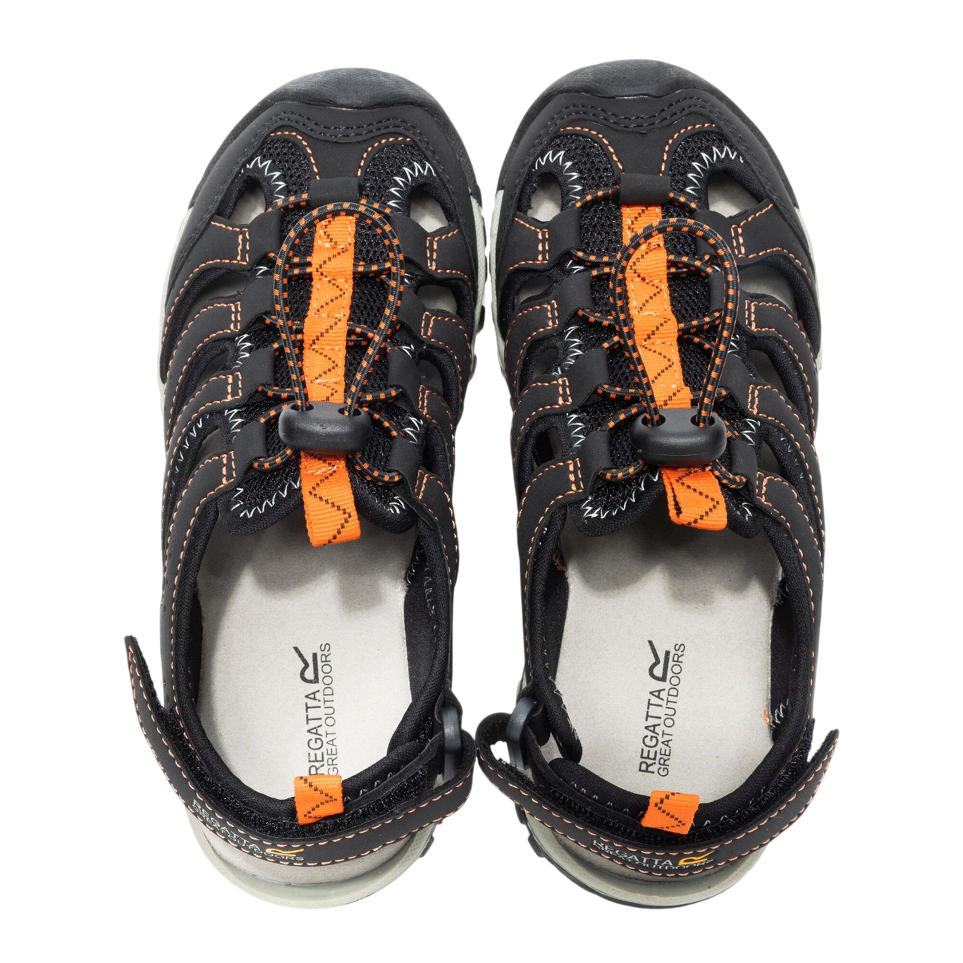 Black-Rusty Orange - Lifestyle - Regatta Childrens-Kids Westshore IV Sandals