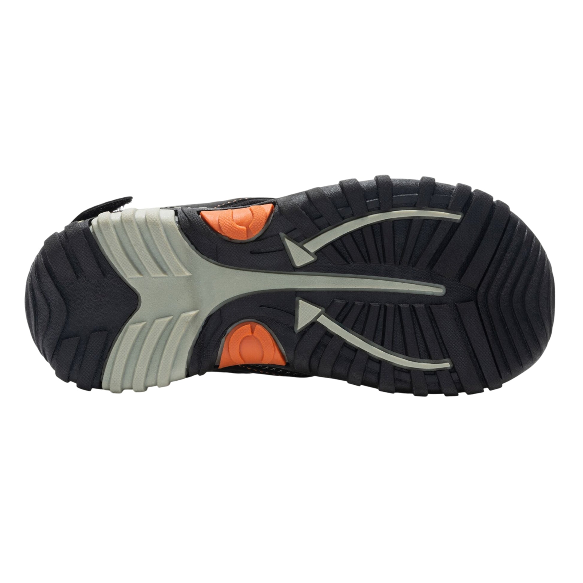 Black-Rusty Orange - Pack Shot - Regatta Childrens-Kids Westshore IV Sandals