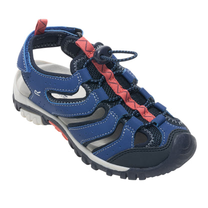 Aviator Blue-Peach Pink - Front - Regatta Childrens-Kids Westshore IV Sandals
